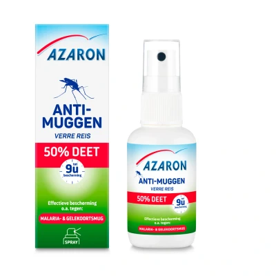 Afbeelding van 2x Azaron Anti Muggenspray 50% DEET 50 ml
