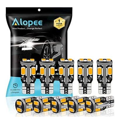 Afbeelding van 10 Pack T10 194 168 2825 Extreem Heldere 200Lums Canbus Fout Gratis 12 V LED Licht, 8 SMD 5730 Chipsets Auto Vervangende Lamp Voor Kaart Dome Courtesy Licentie Plaat Zijmarker Licht x Amber
