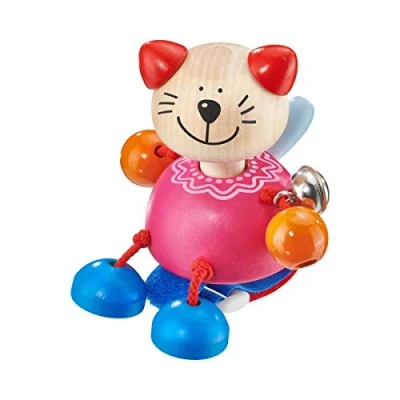 Afbeelding van Selecta Spielzeug Buggyspeelgoed Kitten Meisjes 11 Cm Hout Roze
