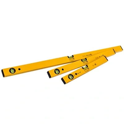 Afbeelding van STABILA CLASSIC SET 70, 3 delige waterpas set: 100 cm, 60 40 licht aluminium profiel, Made in Germany, geel