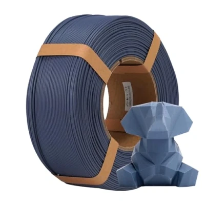 Afbeelding van eSUN Mat PLA Navulfilament 1.75mm, Spoelloos 3D Printing Filament, Glimmende Kleur, Berijpte Textuur, 1KG Spoel (2.2 LBS) voor Printers (Donkergrijs, 1KG)