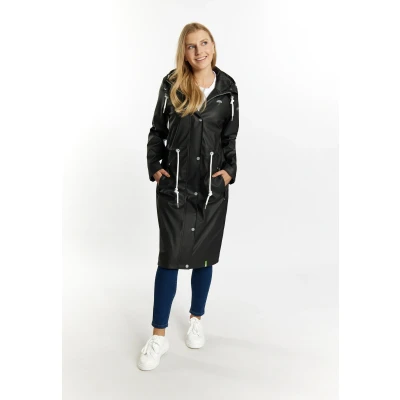 Afbeelding van DREIMASTER Dames Regenjas Gemaakt Van Gerecycled Polyester M / Zwart 100% (Gerecycled)