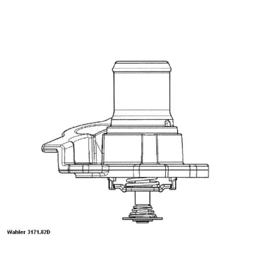 Afbeelding van Thermostaat, koelvloeistof BorgWarner (Wahler) 3171.82D