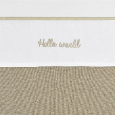 Afbeelding van Meyco Laken Wieg Hello World Sand
