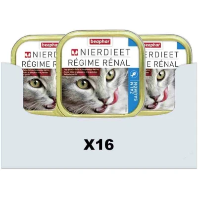 Afbeelding van 16x Beaphar Nierdieet Zalm 100 gr
