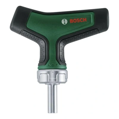 Afbeelding van Bosch bit ratelschroevendraaier T greep (ratel met hoog koppel; 36 tanden; max. koppel 46 Nm; magn. bithouder; 1/4&quot;; ergonomische softgrip)
