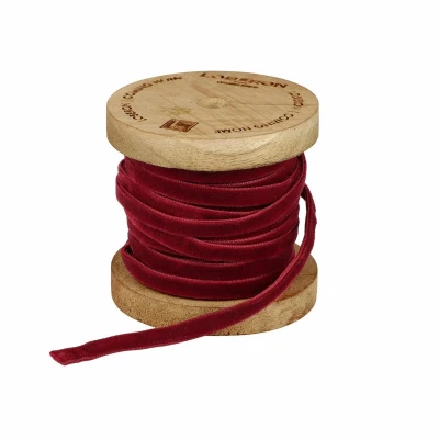 Afbeelding van LOBERON Fluwelen lint Olessa rood