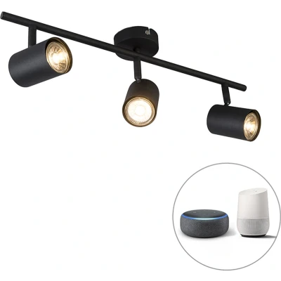 Afbeelding van QAZQA Smart spots zwart kantelbaar incl. WiFi GU10 Jeana 3