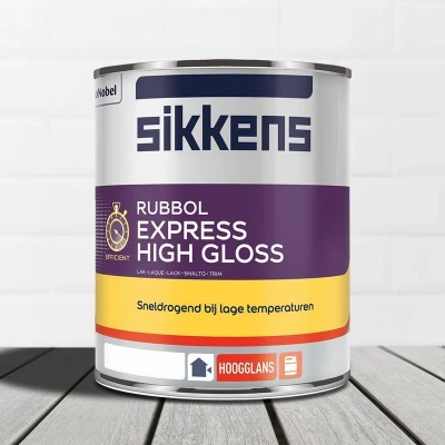 Afbeelding van Sikkens Rubbol Express High Gloss 2,5 liter Hoogglans verf voor hout buiten (terpentinebasis)