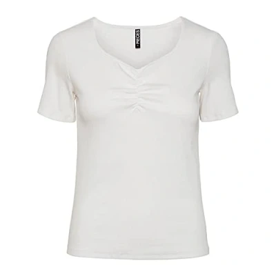 Afbeelding van Pieces Pctania Tshirt basic, Dames, Maat: Small, Bright white