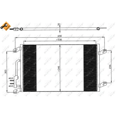 Afbeelding van Condensor, airconditioning NRF 35615