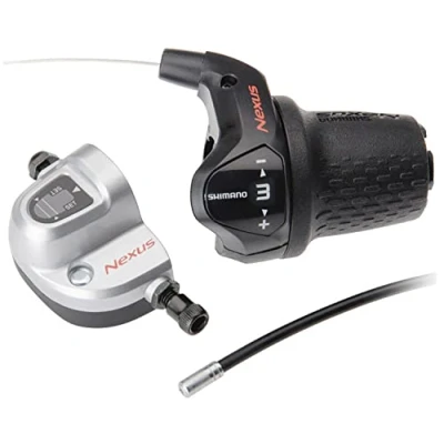 Afbeelding van Shimano Draaiversteller 3 speed Nexus SL 3S42E met kabels en clickbox zwart