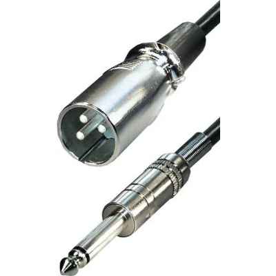 Afbeelding van XLR (m) 6,35mm Jack mono audiokabel 5 meter