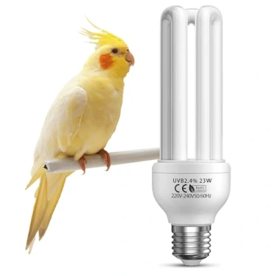 Afbeelding van BrightArk UVB 2.4 Vogellamp E27, 23W Compact Fluorescentielamp Gloeilamp voor Vogels, Papegaaien, Reptielen