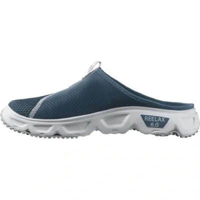 Afbeelding van Salomon Reelax Slide 6.0 Outdoorsandalen, Heren, Maat: 41 1/3, blue ashes/white/pearl Textiel