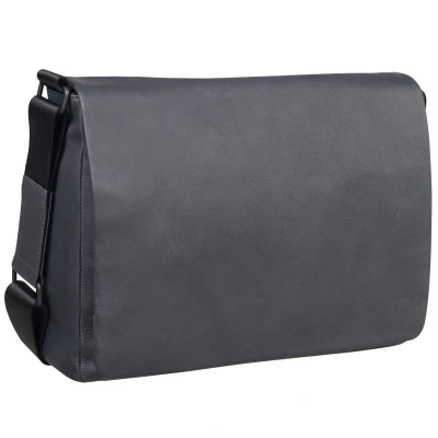 Afbeelding van LEONHARD HEYDEN Schoudertas Laptoptas met laptopvak Den Haag Messenger Bag Grau Donkergrijs