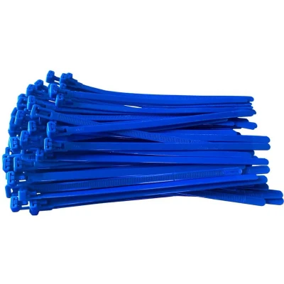 Afbeelding van 100 Stuks Blauwe Hersluitbare Kabelbinders 750 Mm Lang X 7.6 Blauw Tyraps