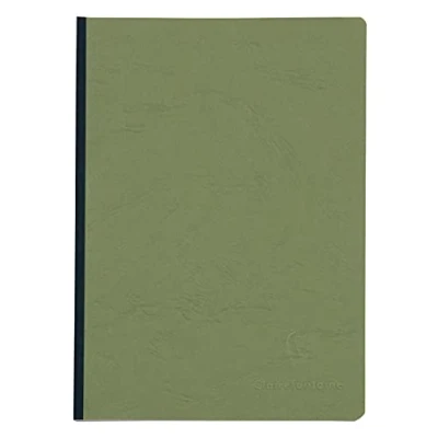 Afbeelding van Clairefontaine 795423C Age Bag Collectie Zwart Gebonden Notitieboek met Geweven Rug A5 14,8x21cm 192 Pagina&#039;s Kleine Vierkante Ruitjes Wit Papier 90g Glanzende Lederen Textuur Karton Kaft