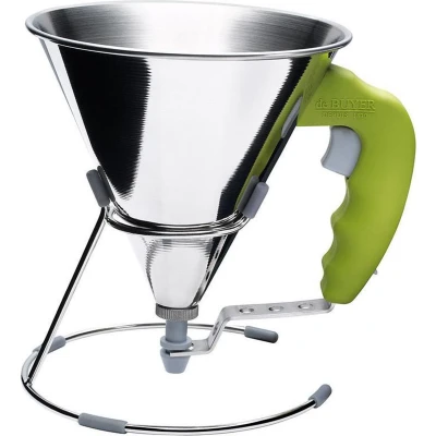 Afbeelding van De Buyer Kwik Mini Doseertrechter 0,8L Rvs Groen
