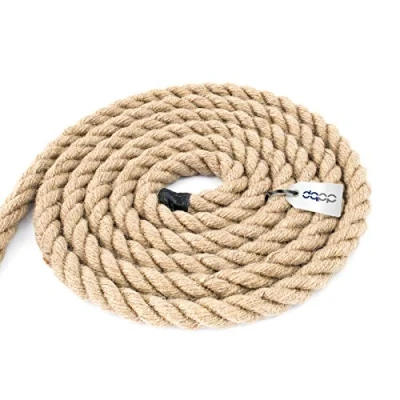 Afbeelding van DQ PP JUTESEIL 10m 16mm stark Kordel Natur Braun Naturfasern DIY Dekoration Makramee Garten Tauziehen Handlauf