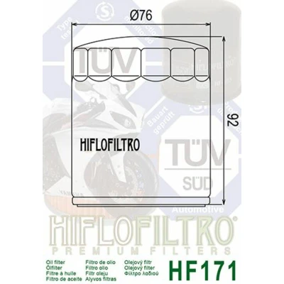 Afbeelding van Hiflo Oliefilter HF171C Chroom