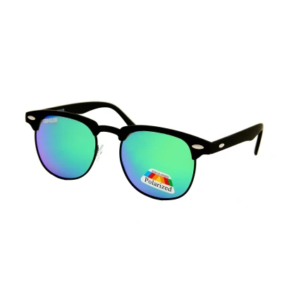 Afbeelding van LOUD AND CLEAR® Heren Zonnebril Dames Club Zwart Groen Blauw Spiegel Gepolariseerd Polariserend