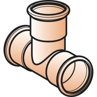 Afbeelding van Geberit Mapress perskoppeling roodkoper water T stuk 15 x mm