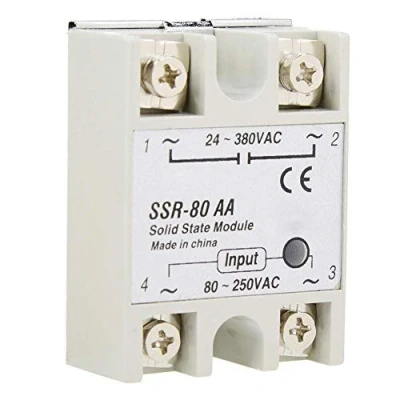 Afbeelding van 80A solid state relais SSR 80 AA 250VAC Eenfase schakelaar module uitgangsstroom