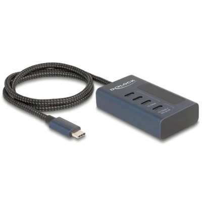 Afbeelding van Delock USB 10 Gbps Hub mit 4 Type C™ Ports davon 3 x Datenport +