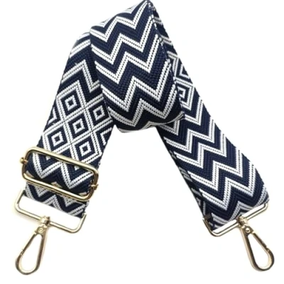 Afbeelding van Schouderriem voor tas, 5 cm, brede riem, schoudertas, verstelbaar, schouderriem, verwisselbare handtas met goudkleurige gesp, dames, doe het zelf, accessoires (donkerblauw), 08
