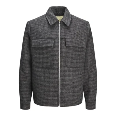 Afbeelding van Jack &amp; Jones Jas Jprblurussel Wool Blend Jacket Sn 12259393 Black/houndstoot Mannen Maat XXL