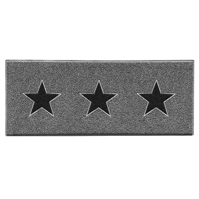 Afbeelding van Nicoman Triple Stars DeurmatIngangsbarrière Dirt Trapper vloermatPatio Tuin Serre DeurmatIndoor Outdoor MatGrijs met 3x zwarte sterren, Runner 150x60cm/5x2ft