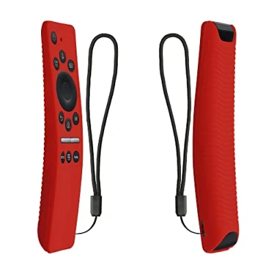 Afbeelding van kwmobile hoes geschikt voor Samsung BN59 01312A / 01312B Siliconen anti slip afstandsbediening in rood