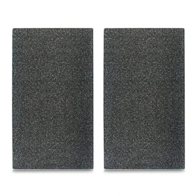 Afbeelding van Zeller 26255 Fornuisafdek /Snijplaten Graniet, 2 Delige Set, Glas, Antraciet