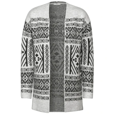 Afbeelding van CECIL Cardigan met patroon, Soft Silver Melange, XXL