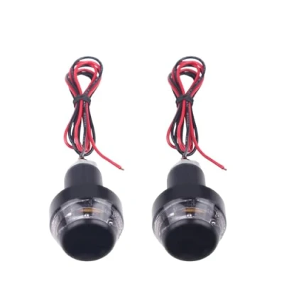 Afbeelding van Motorcycle Handle Richtingaanwijzer for 22mm Stuur Amber LED Geel Flasher Handgreep Bar Blinker Marker Lamp