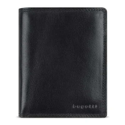 Afbeelding van bugatti Leren portemonnee Savona Upright Wallet With Flap 8CC Black zwart