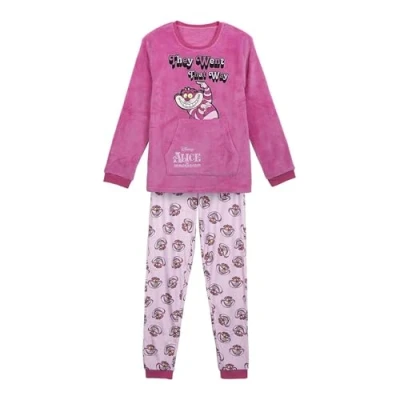 Afbeelding van Disney Pyjama, kleur Roze, maat M, 2 delige lange pyjama Alice in Wonderland origineel product, M