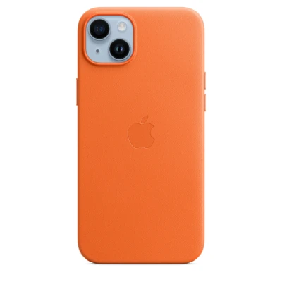 Afbeelding van Apple Leather Case + MS iPhone 14 Plus Orange