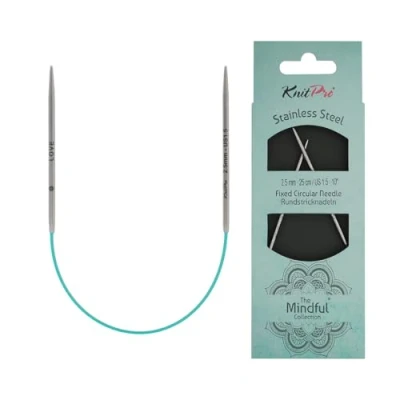 Afbeelding van KNITPRO KP36040 The Mindful Collection, rond, 25 cm, zilverblauwgroen