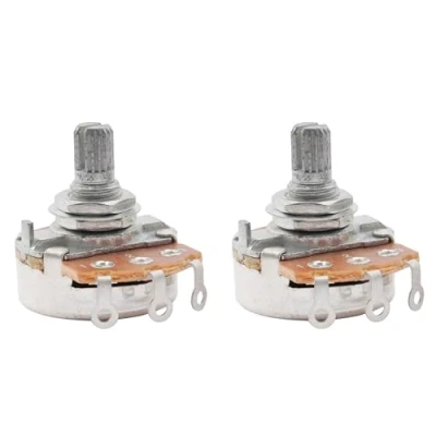 Afbeelding van Musiclily Metrisch 15mm B500k Pot Split Shaft Lineaire Potmeter voor Elektrische Gitaar en Basgitaar(2 Stuks)