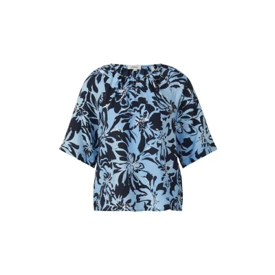 Afbeelding van s.Oliver Strukturierte MIT Raffung Blouse, Dames, Maat: 32, Arktisblau