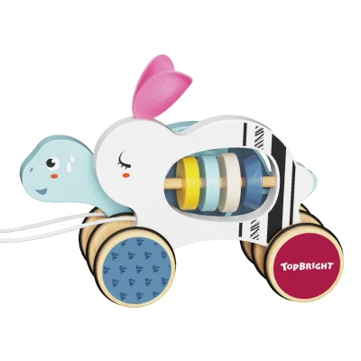 Afbeelding van Topbright Hare &amp; Tortoise Houten Trekfiguur TB 121104