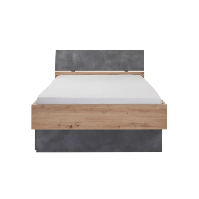 Afbeelding van B Bright Bed Lafabrica 120 x 200 cm artisan oak/stone