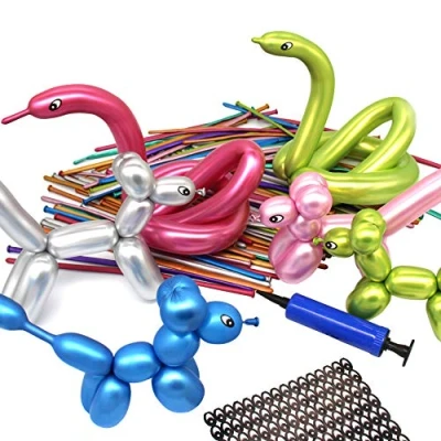 Afbeelding van Modellering Ballonnen Kit, Metallic 260Q Lange Chrome Draaiende Ballon Dieren voor Verjaardagen Feest Kerstmis 100 STKS