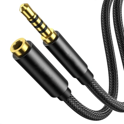 Afbeelding van Qost Audio Verlengkabel 3 Meter Female To Male Aux / 3,5 mm Mini Jack Headset Stereo Kabel Verlengsnoer