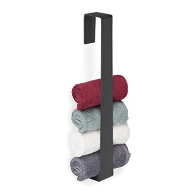Afbeelding van Relaxdays handdoekhouder zonder boren handdoekenrek handdoekstang rvs zelfklevend