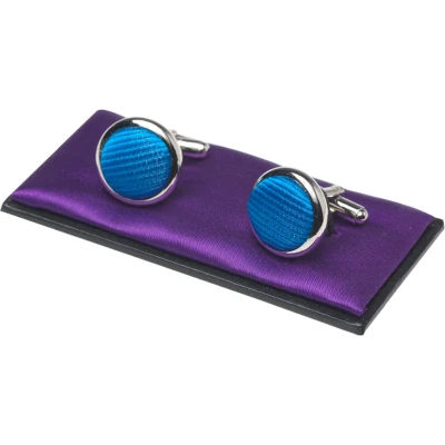 Afbeelding van Manchetknopen Hardblauw Zijde