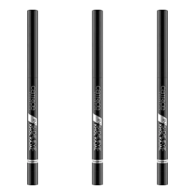 Afbeelding van Catrice Inside Eye Khol Kajal, zwart, kajalstift nr. 010 Black Is The New Black, 3 pack (3 x 0,3 g), houtskool, make up