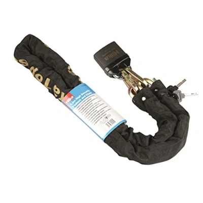 Afbeelding van Hilka Tools 71150010 hangslot en ketting met hoge beveiliging, Zwart, 1,5 m